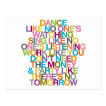 DANCE SING PARTY POST CARDS