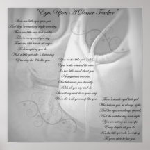 Dance Teacher Poem Posters