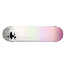 Dancer amongst the stars at pink sunset custom skateboard