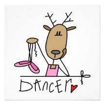 Dancer Reindeer T-shirts and Gifts Announcements