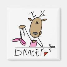 Dancer Reindeer T-shirts and Gifts Fridge Magnet