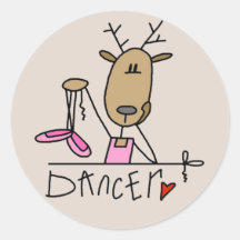 Dancer Reindeer T-shirts and Gifts Stickers