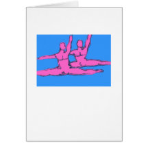 Dancers Jete Duo Greeting Cards