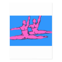 Dancers Jete Duo Post Card