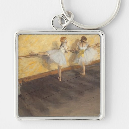 Dancers Practicing at the Barre by Edgar Degas Keychain
