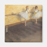 Dancers Practicing at the Barre by Edgar Degas Fridge Magnet