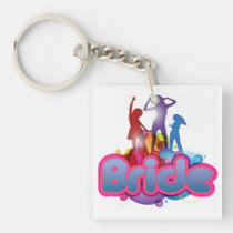 dancing blue pink bride to be future mrs gifts key chains