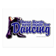 Dancing Boots Postcard