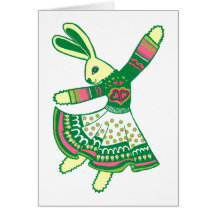 Dancing Bunny Greeting Cards