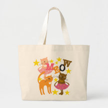 Dancing Cats Canvas Bag