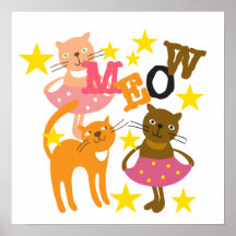 Dancing Cats Poster