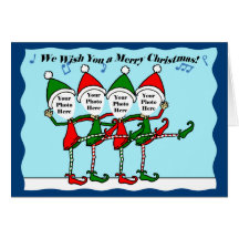 Dancing Christmas Elves Card