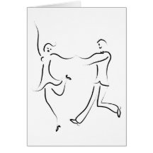 Dancing Couple Sketch Greeting Card