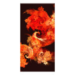 Dancing Firebirds Abstract Art Photo Card