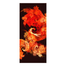 Dancing Firebirds Abstract Art Rack Card