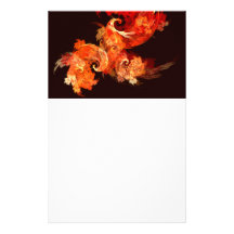 Dancing Firebirds Abstract Art Stationery