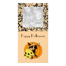 Dancing Halloween Couple Personalized Photo Card