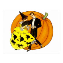 Dancing Halloween Couple Postcards