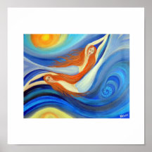Dancing Mermaids Print