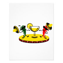 Dancing peppers with drink personalised invitations