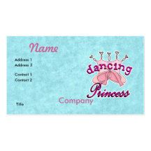 Dancing Princess Ballet Design Business Cards