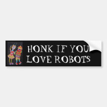 Dancing Robots Bumper Sticker
