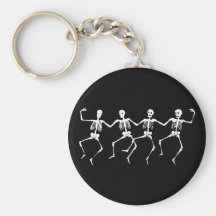 Dancing Skeletons II Key Chain