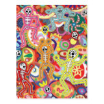 Dancing Skeletons Postcard