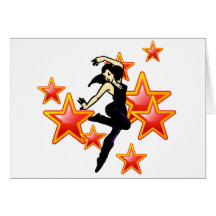 Dancing Stars Greeting Cards