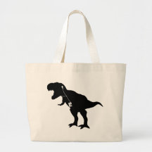 Dancing T-Rex design Tote Bags