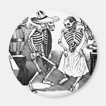 "Dancing the Jarabe in the Other World" Refrigerator Magnet