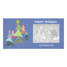 Dancing Trees Holiday Photo Card