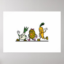 Dancing Vegetables Poster