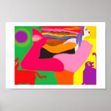 dancing with cats print