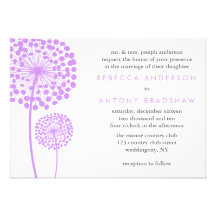 Dandelion Wishes Wedding Custom Invite