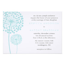 Dandelion Wishes Wedding Custom Invites