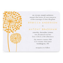 Dandelion Wishes Wedding Personalized Invites