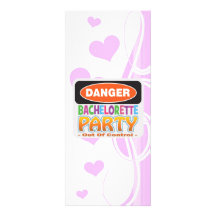 Danger bachelorette party funny bridal party personalised invitation