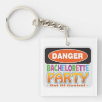 Danger bachelorette party funny bridal party key chains