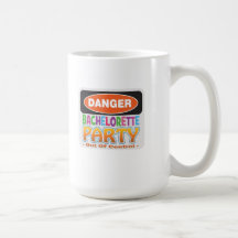Danger bachelorette party funny bridal party mug