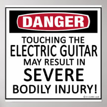 Danger Electric Guitar Poster