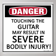 Danger Guitar Print