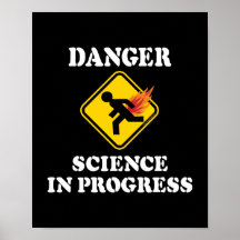 Danger Science in Progress Fart Humour Posters