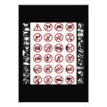 Danger Signs (3) Personalised Invite