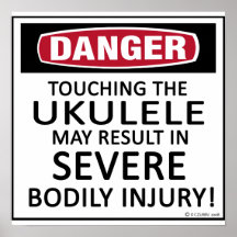 Danger Ukulele Print