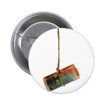 Dangling Australian Dollar Pinback Buttons