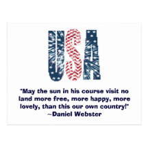 Daniel Webster Patriotic Quote Postcard