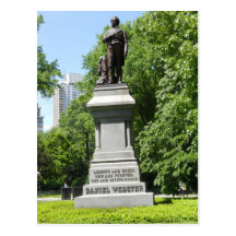 Daniel Webster Statue Central Park NY Postcard