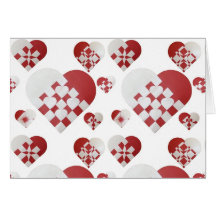Danish Christmas Hearts Greeting Card