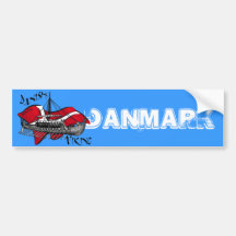 Danish Viking Ship cultural gifts of Denmark Bumper Sticker